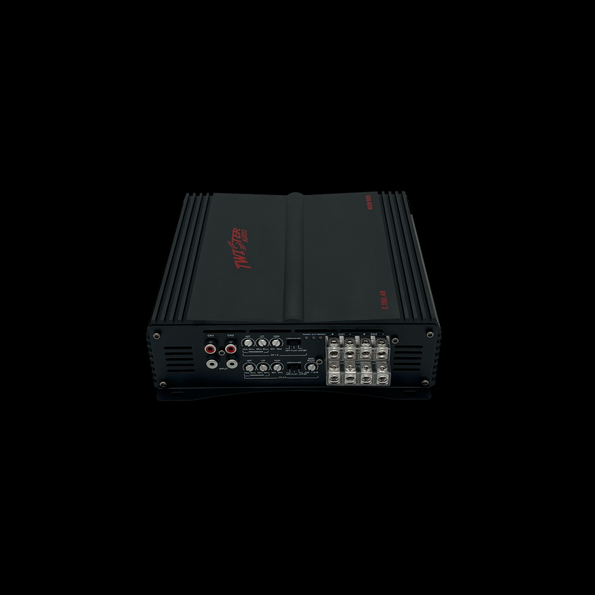 TWISTER AUDIO CARNAGE SERIES 4 CHANNEL 200W RMS/CH @ 1 OHM (FULLY BRIDGED)(C200.4))