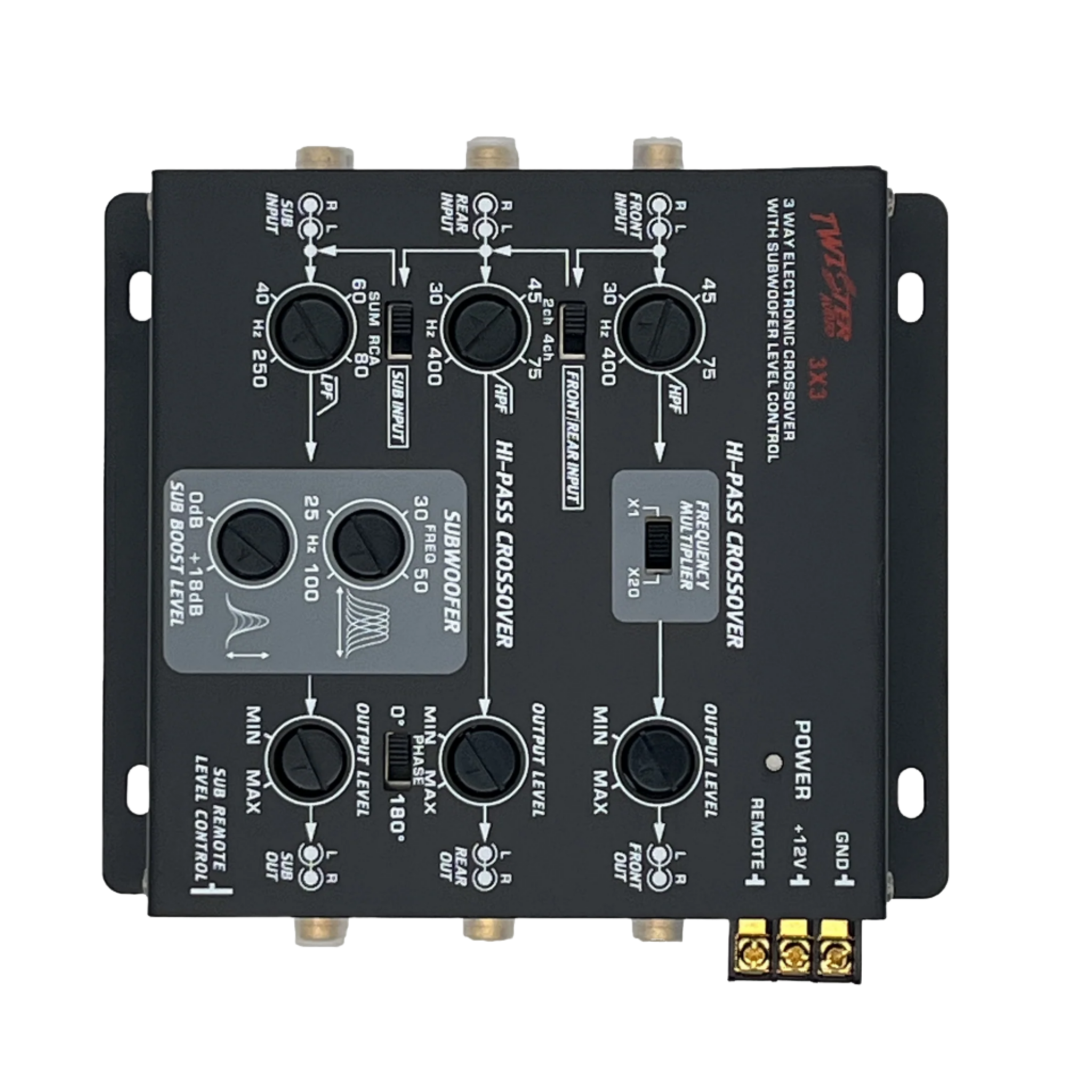TWISTER AUDIO 3 WAY CROSSOVER (3X3)