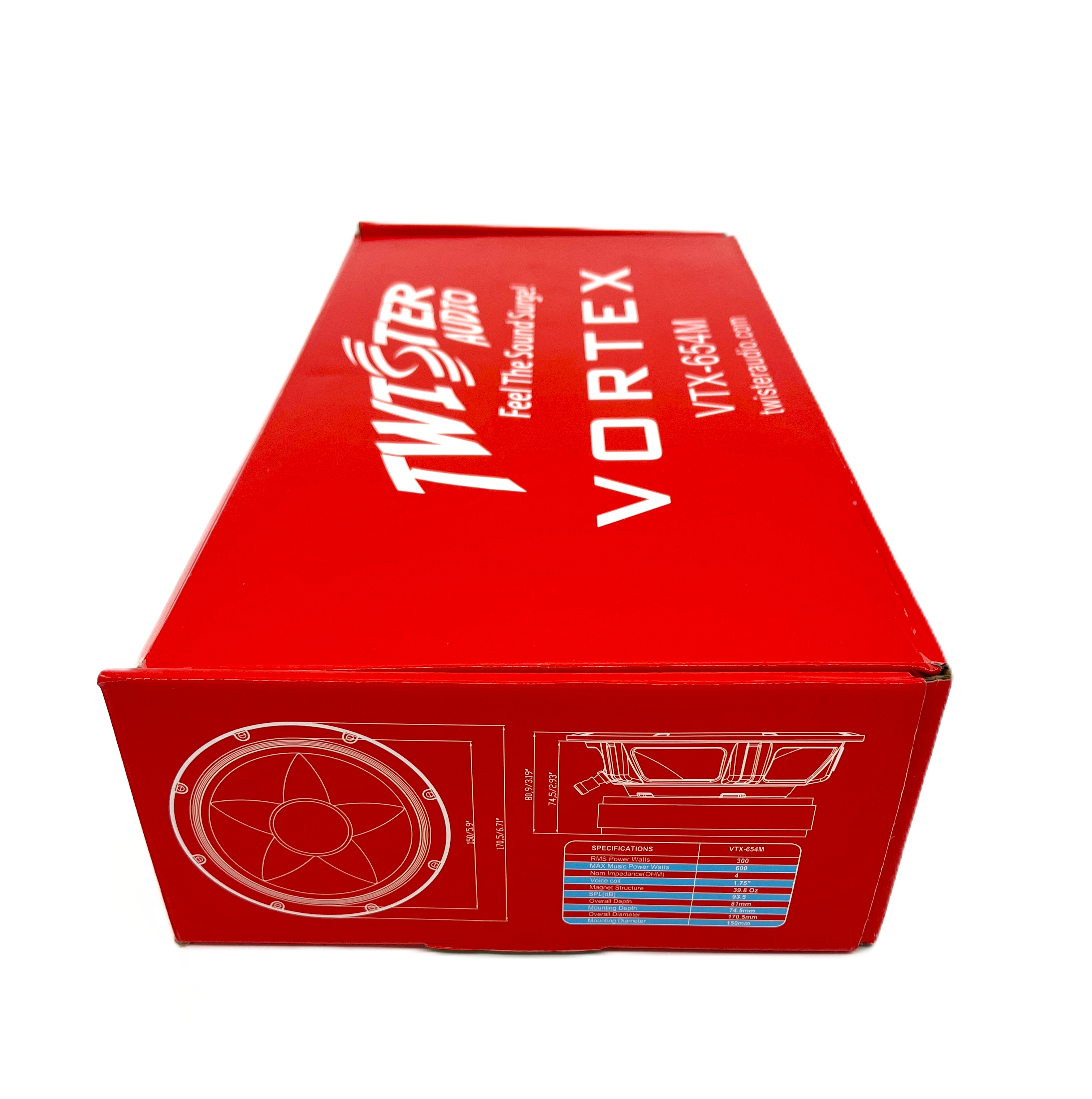 TWISTER AUDIO VORTEX 6.5" 300W RMS MIDRANGE SPEAKER (VTX-654M)